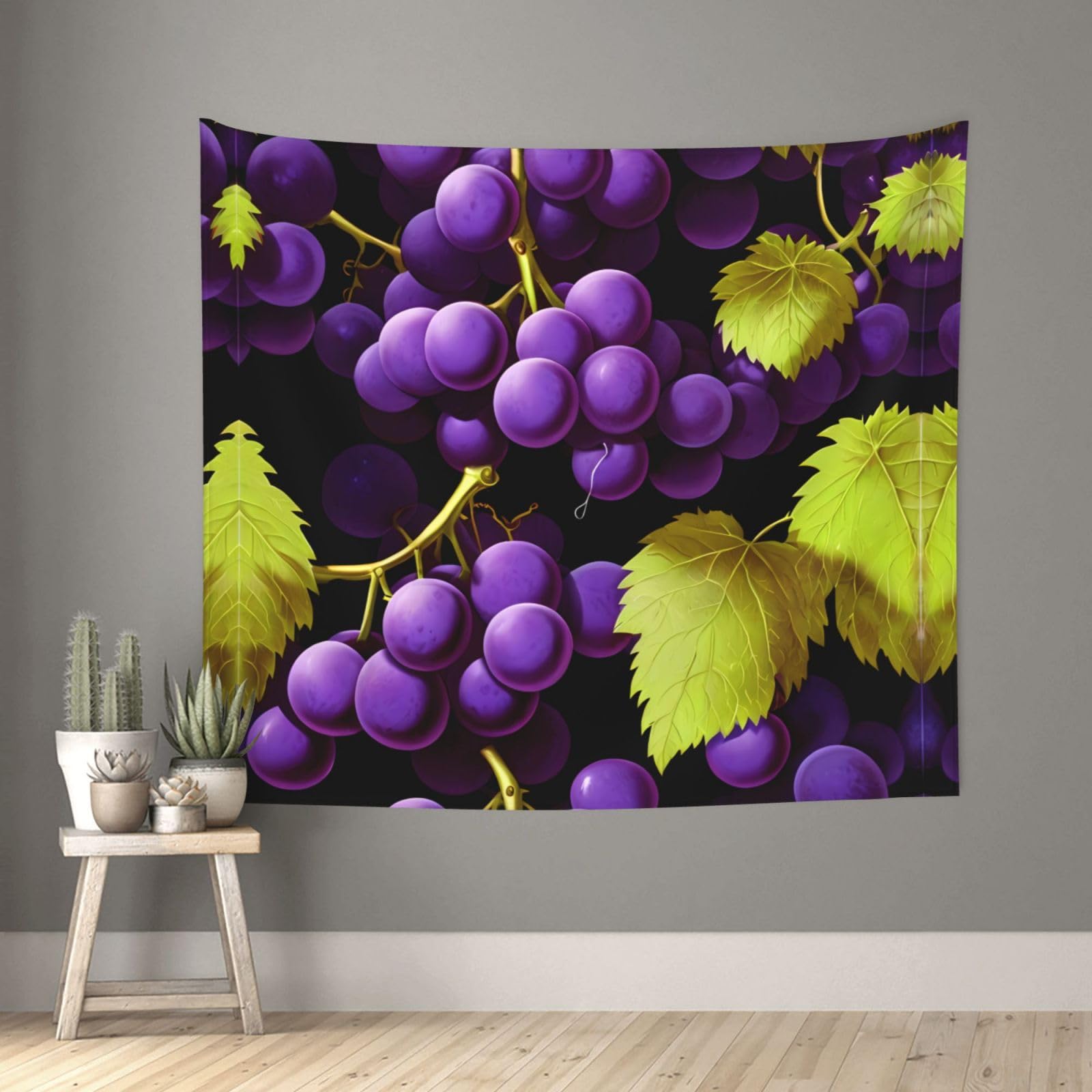 Amazon.com: WBQLSL Grape Pattern Tapestry, 60x51 inches, Purple